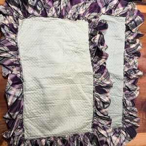 Vintage Restoration Hardware Pillow Sham LOT OF 2 Quilted Plaid Cotton Classy W2